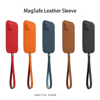 Magnetni Kožna torbica-novčanik s remenom Za MagSafe iPhone 12 13 Pro Max 12 Mini Torba Za Magsafing Magnetskom poklopcem, Pocket torbica