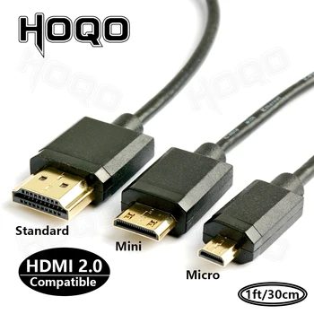 Micro HD i Mini HDMI-kompatibilni priključak za HDMI-kompatibilnu tanak kabel 2k 4k hdTV @ 60hz Lagan prijenosni