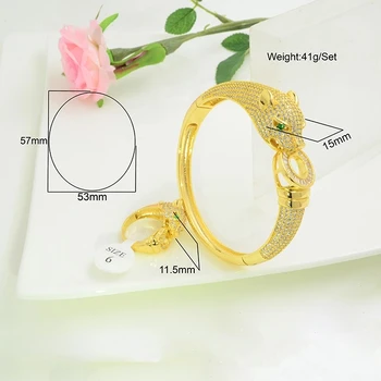 Modni nakit, narukvicu i prsten skup luksuzni stil klasičan Narukvica s Цирконием Skup ženske svadbeni nakit B