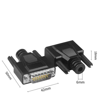 Naslov serijskog porta RS232, 15-pinski adapter DB15, Poklopac