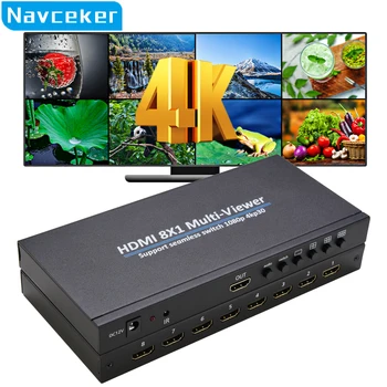 Navceker HDMI-kompatibilnu мультивидеоэкран 4K 4 8 1 Izlaz 1080P Четырехэкранный мультипросмотрщик HDMI Мультипросмотрщик Estrih prekidač s IC