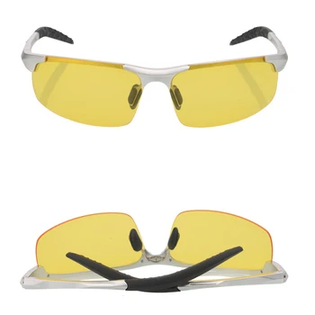 Nove Muške I Ženske Polarizirane Naočale za Noćni Vid UV400 Polarizirane Sunčane Naočale u okvir od Aluminija-Magnezijske Legure Za Vožnju