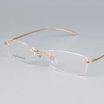 Nove ČISTE titan vijak sklopivi rimless za naočale, Muške i ženske trendy rimless, recept optički rimless Oculos de grau
