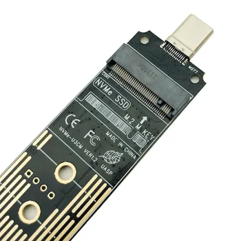 NOVI adapter NVME na USB 3.1 Type-C M2 SSD Adapter NVMe Telo M. 2 na USB 3.1 Torbica za NVME PCIE M Key 2230/2242/2260/2280 SSD