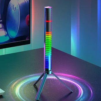Novo LED RGB Okolni noćno svjetlo Bend Glazba Upravljanje Zvukom 3D Igre Svjetla Soundbox Ritam Lampa Za Bar Automobila Večernje Audio Dekor