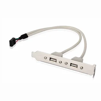 OULLX 4 Port 2 Port, USB 2.0 Matična ploča Stražnja Ploča Ekspanzioni Nosač za IDC 9-Pinski Matična Ploča USB Kabel Host Adapter