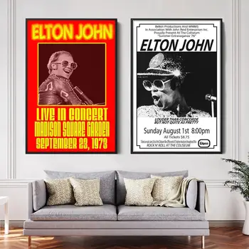 Pjevač Elton John Ukrasne Plakati Na Platnu Soba Caffe Bar Dekor Poklon Ispis Umjetničkih Zidne Slike