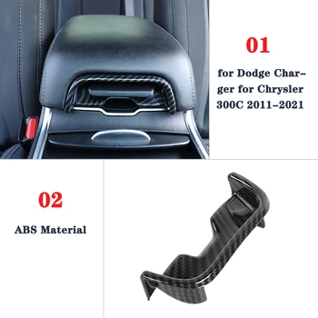 Prekidač Sklopa naslona za ruke Ukrasni Poklopac Šine za Dodge Charger za Chrysler 300C 2011-2021 Auto Oprema ABS Karbonskih Vlakana Srebro