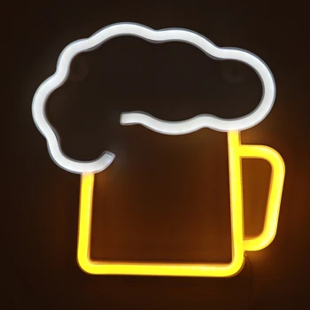 Prodaja Na Veliko Pivo Čaša Led Neonski Bar Unutarnji Vanjski College Klub Znakovi Dobrodošlice Dizajn Restoran Supermarket Dekor Spavaca Soba Noćne Svjetiljke