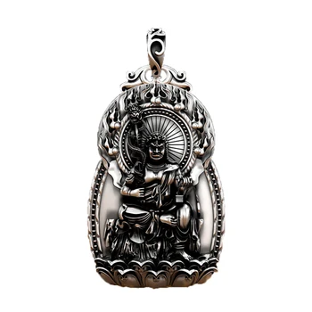 QN Plamen Originalni Amitabha Buddha Budinog Života Privjesak Pas i Svinja Dvanaest Zodijaka Bog Čuvar Манджушри Ogrlica Nakit