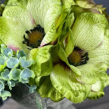 SunMade Skandinavski Buket Piona Anemone Svadbeni Buket, Svila, Umjetno Cvijeće DIY Flores Artificales Home Svadbena Dekoracija