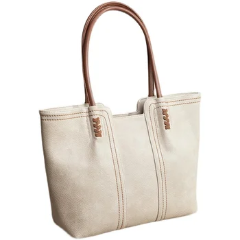 Torba-тоут od prave kože, ženska reklamna torba za kupovinu, veliki prostrani ženske torbe, komplet od 2 predmeta, kompozitni наплечный torbu, glavni