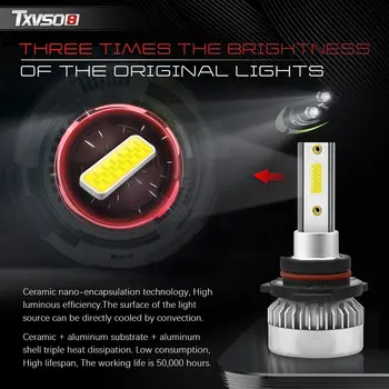 TXVSO8 6000 K 9006 HB4 Led žarulja 20000LM Automobilskih Svjetala 12 110 W Univerzalni Svjetla Auto Led Svjetla Ampul 2020