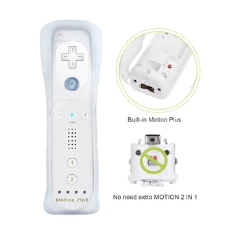 Ugrađeni bežični daljinski upravljač Motion Plus za daljinsko upravljanje Nintend Wii sa silikonskim torbicom i remenom oko zgloba