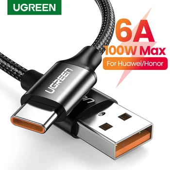 UGREEN 6A 5A USB Type C Kabel Supercharge Brzo Punjenje 3,0 Brzo Punjenje za USB-C Kabel Za Prijenos Podataka Type-C, USB Kabel Za Huawei P30 Pro P20