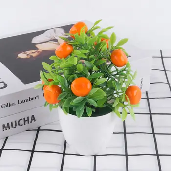 Umjetna Biljka Za Bonsai Naranča Nar Je Voće Stabla Ukras Praga Plastični Dvorište Lažno Biljka U Saksiji Ukras Kuće