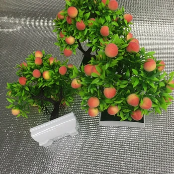 Umjetne Biljke Bonsai Mandarina breskve Voćni Drvo U Saksiji Kuće za Smještaj i Uređenje Prostorija Cvijet Hotel Večernje Dekor Lažni U Saksiji