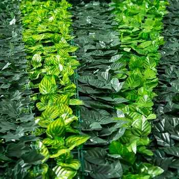 Umjetni Zeleni List Kopra Grožđa List Ograde Zid Ratana Vanjski Vrt Ukrasna Biljka Zid Lažno Biljka Zelenih Listova