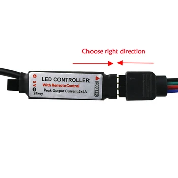 USB DC5V RGB Led Kontroler Mini 24key 12A RF Bežični Daljinski Upravljač za RGB 3528 5050 smd Led Traka trake rasvjeta max 2 m