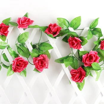YORIWOO 2,3 M Ruže Umjetno Cvijeće Za Uređenje Doma Redak Lažni Cvjetovi vinove Loze Romantični Vjenčanje Favorizira Zidni Rotirajući Гирлянда