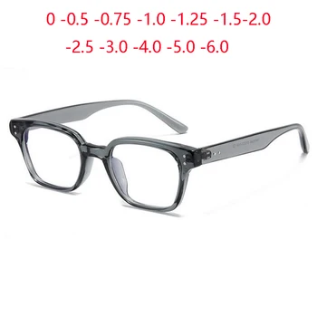 Četvrtaste naočale na Recept sa blokadom plavo svjetlo sa Optičkim dioptrijske naočale za kratkovidnost Power TR90 s диоптриями 0 -0,5 -0,75 -1,0 do -6,0