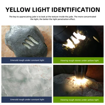 Žad Svjetlost Fenjera Q5 Žuto Svjetlo Bijelo Svjetlo Identifikaciju Žad Navoj S Punjačem